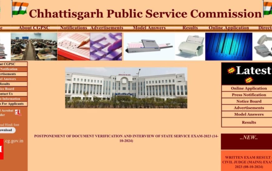 CGPSC state service exam 2023 interview postponed, revised dates to be issued soon